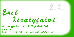 emil kiralyfalvi business card